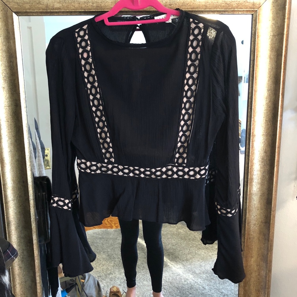 Black and Cream Blouse